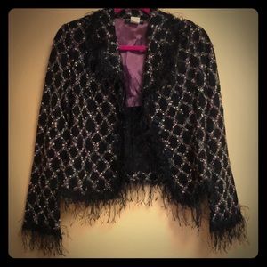 “SOLD”Nikki Danielle Black & Pink Jacket Sz M.